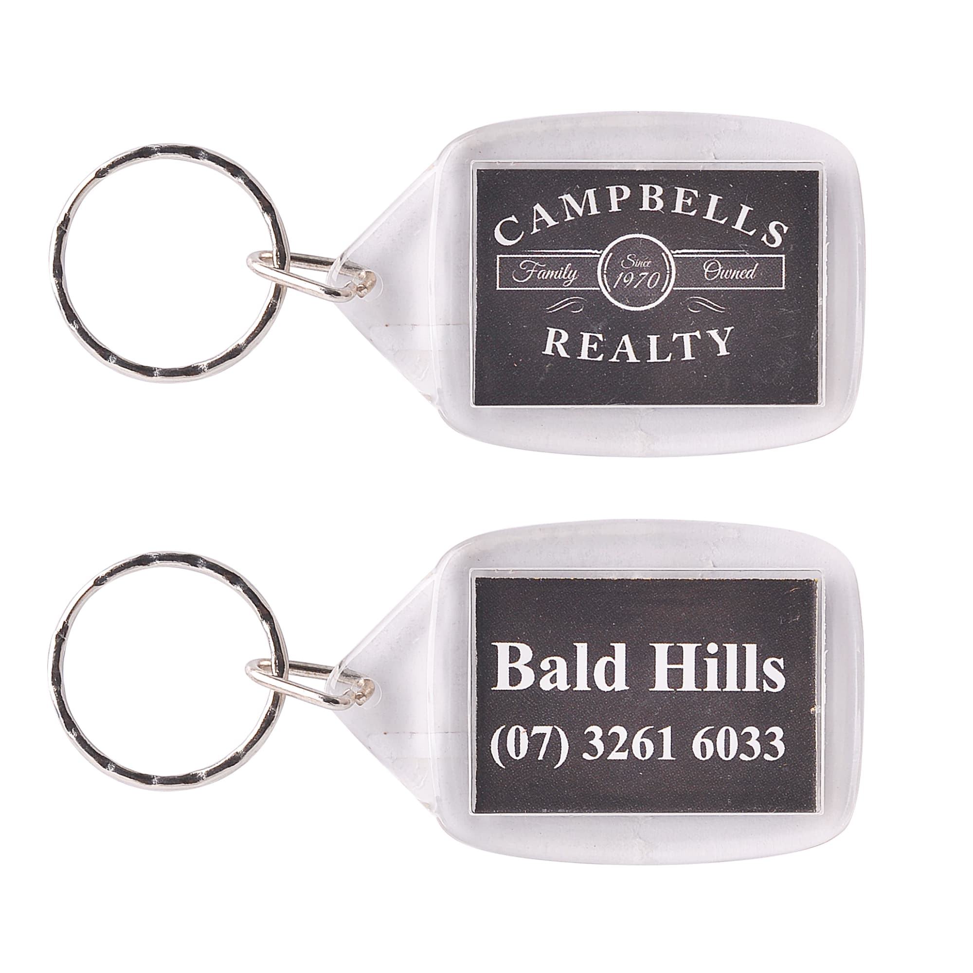 Rectangular Acrylic Keyring