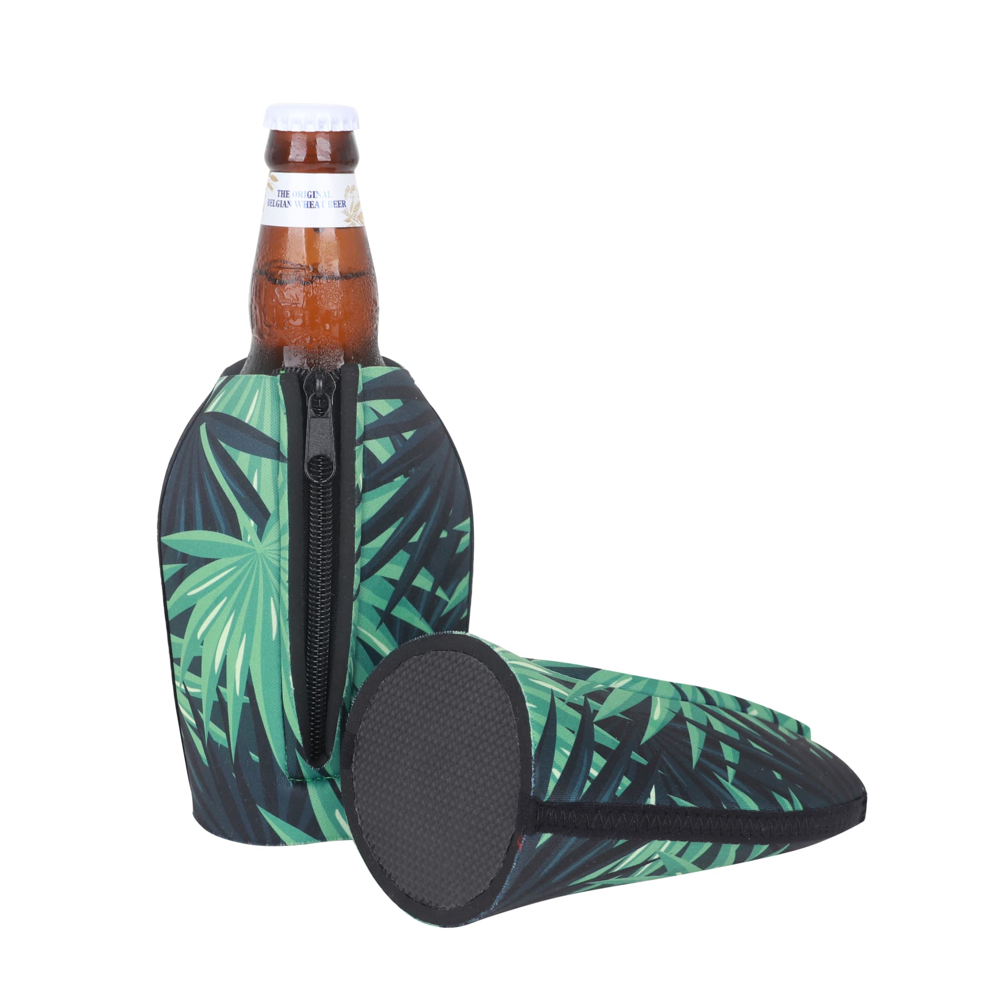 Short Bottle Cooler with Zipper - PCN018 Image 