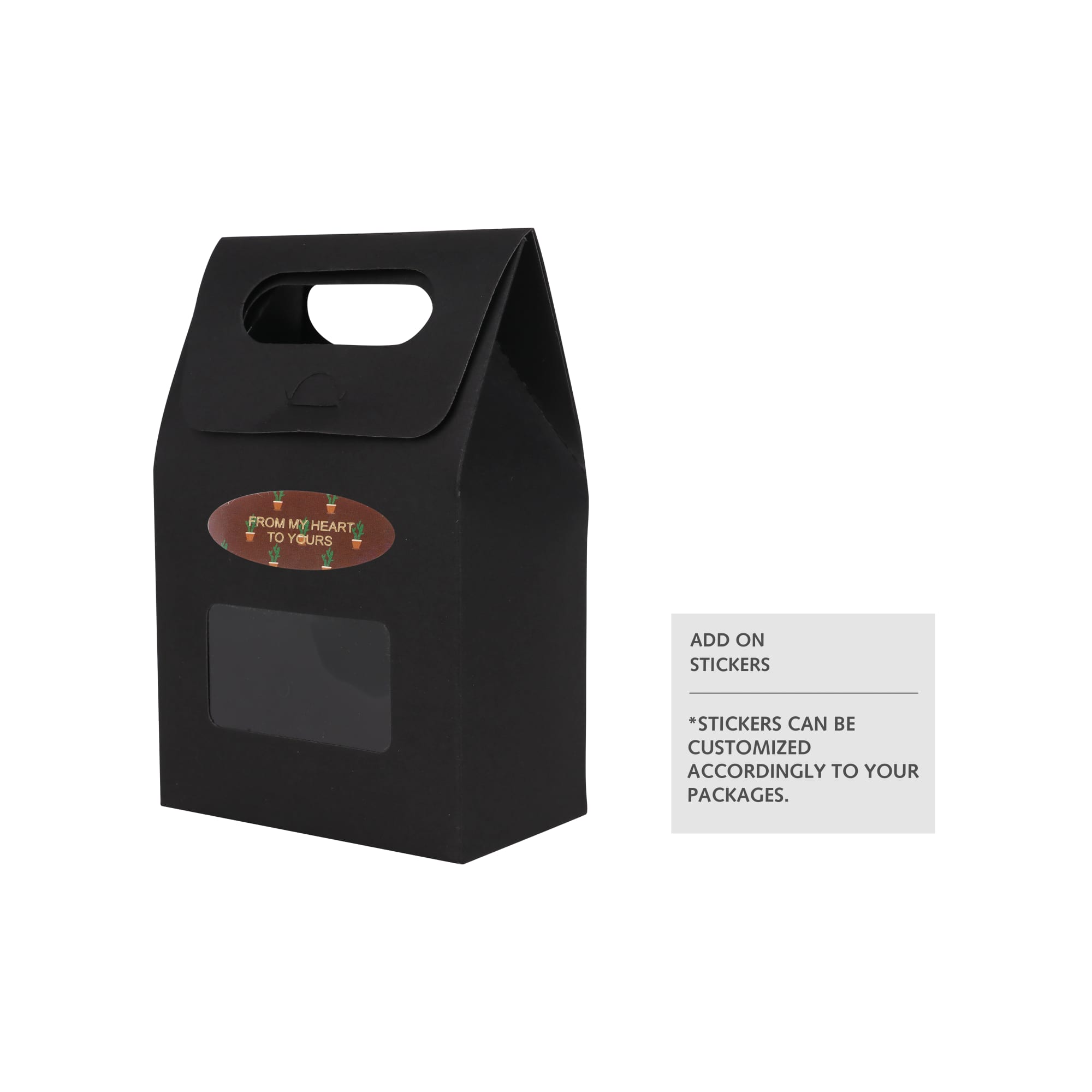 Die cut Handle Bag with Window(135x200x75mm ) - PCPB034 Image 