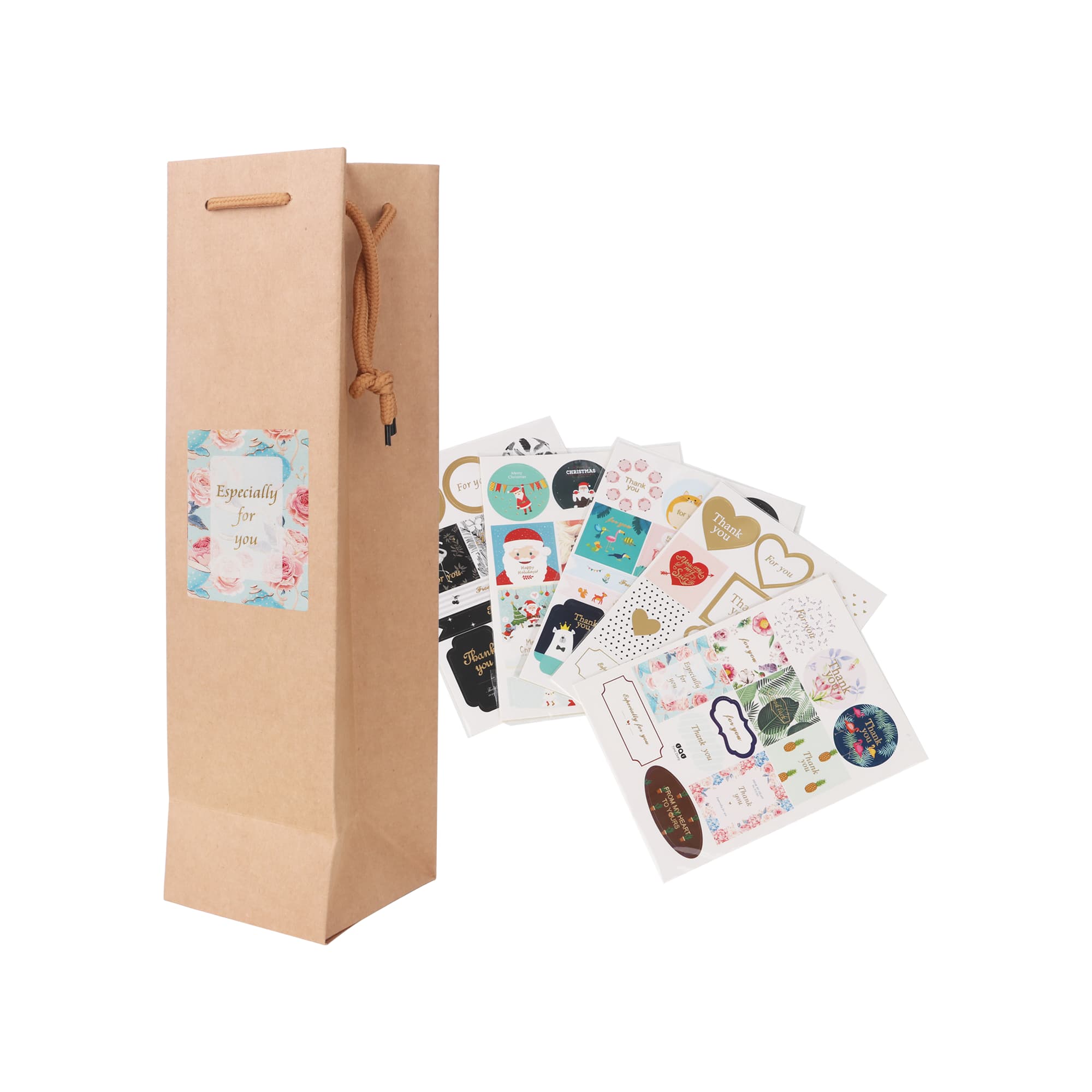 Wine Bottle Paper Bag(100x360x100mm) - PCPB060 Image 