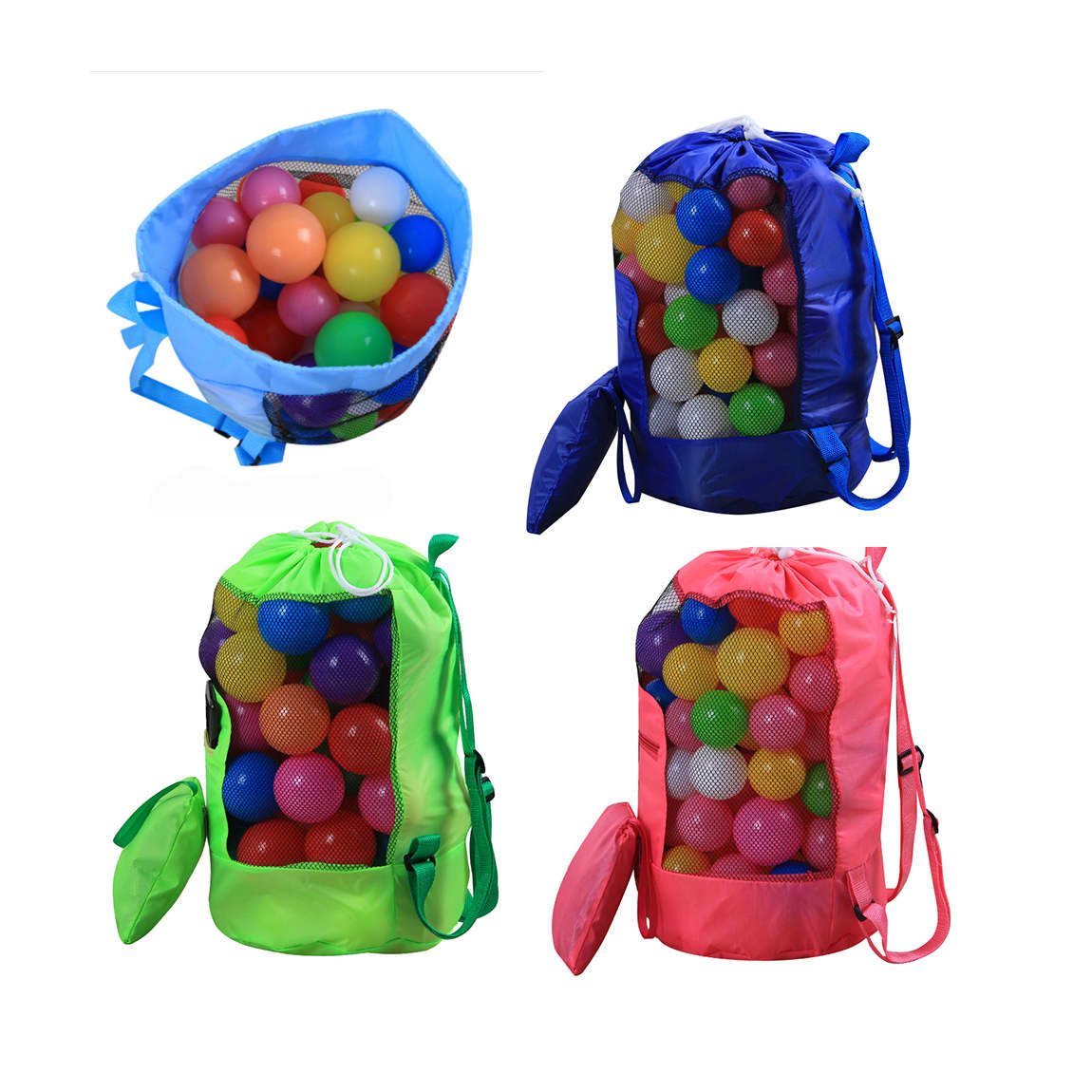 Foldable Mesh Drawstring Backpack - PCPB077 Image 