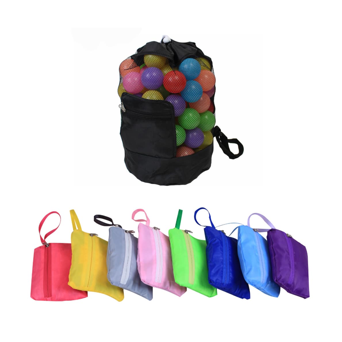 Foldable Mesh Drawstring Backpack - PCPB077 Image 