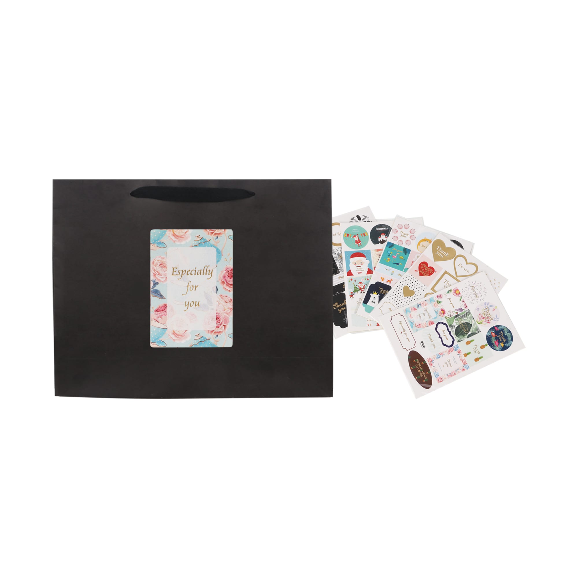 Large Crosswise Paper Bag with Fabric Flat Handle(320 x 250 x 110mm) - PCPB175 Image