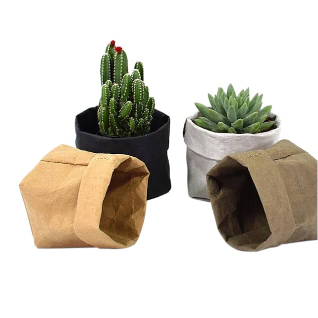 Large Washable Kraft Paper Bag(Dia 150 x H 280mm) - PCPB183 Image 