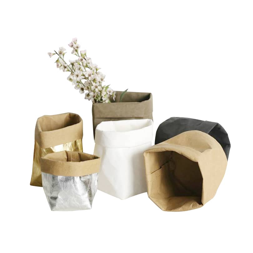 Large Washable Kraft Paper Bag(Dia 150 x H 280mm) - PCPB183 Image 