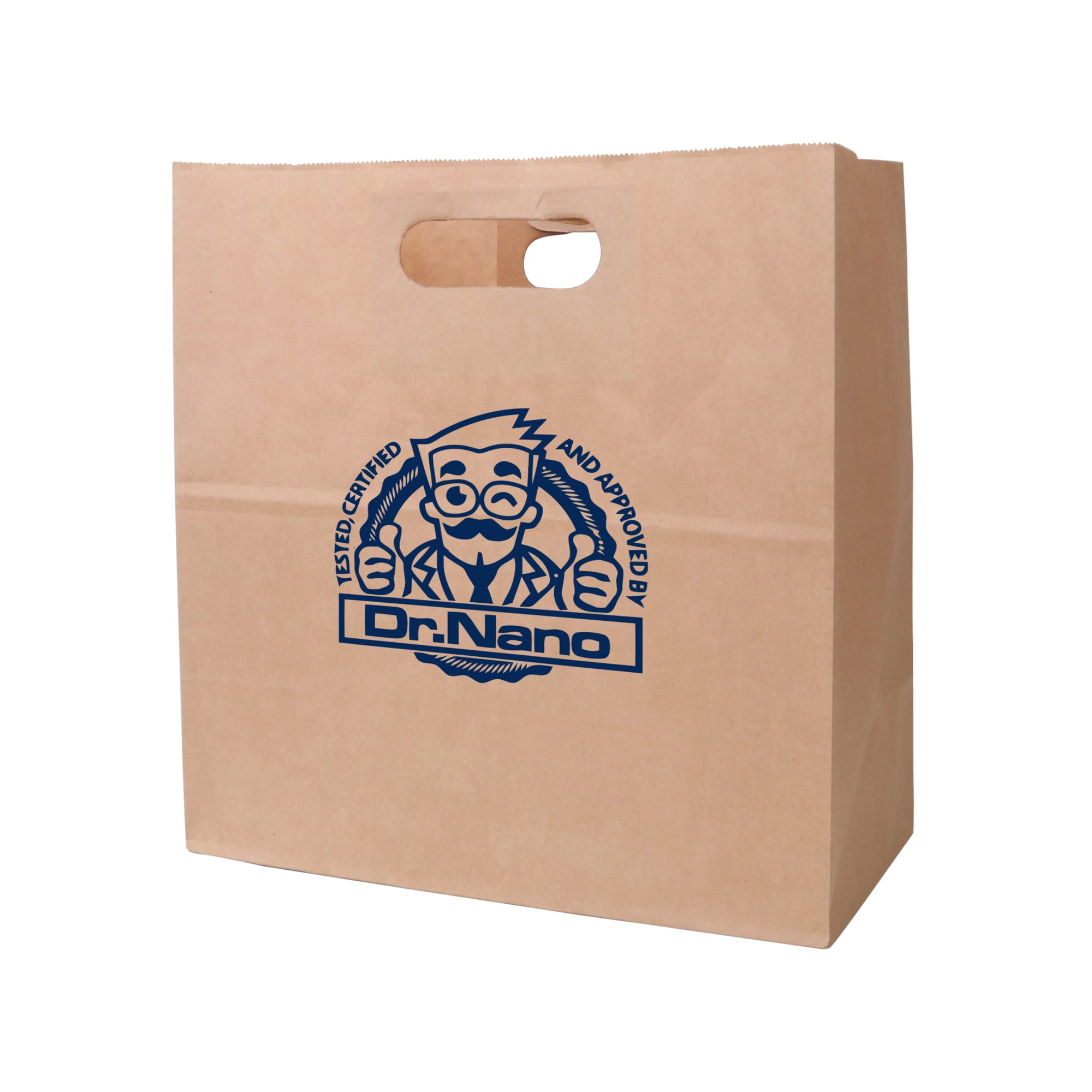 Die Cut Brown Kraft Paper Bag (280 x 280 x 150mm) - PCPB190 Image 