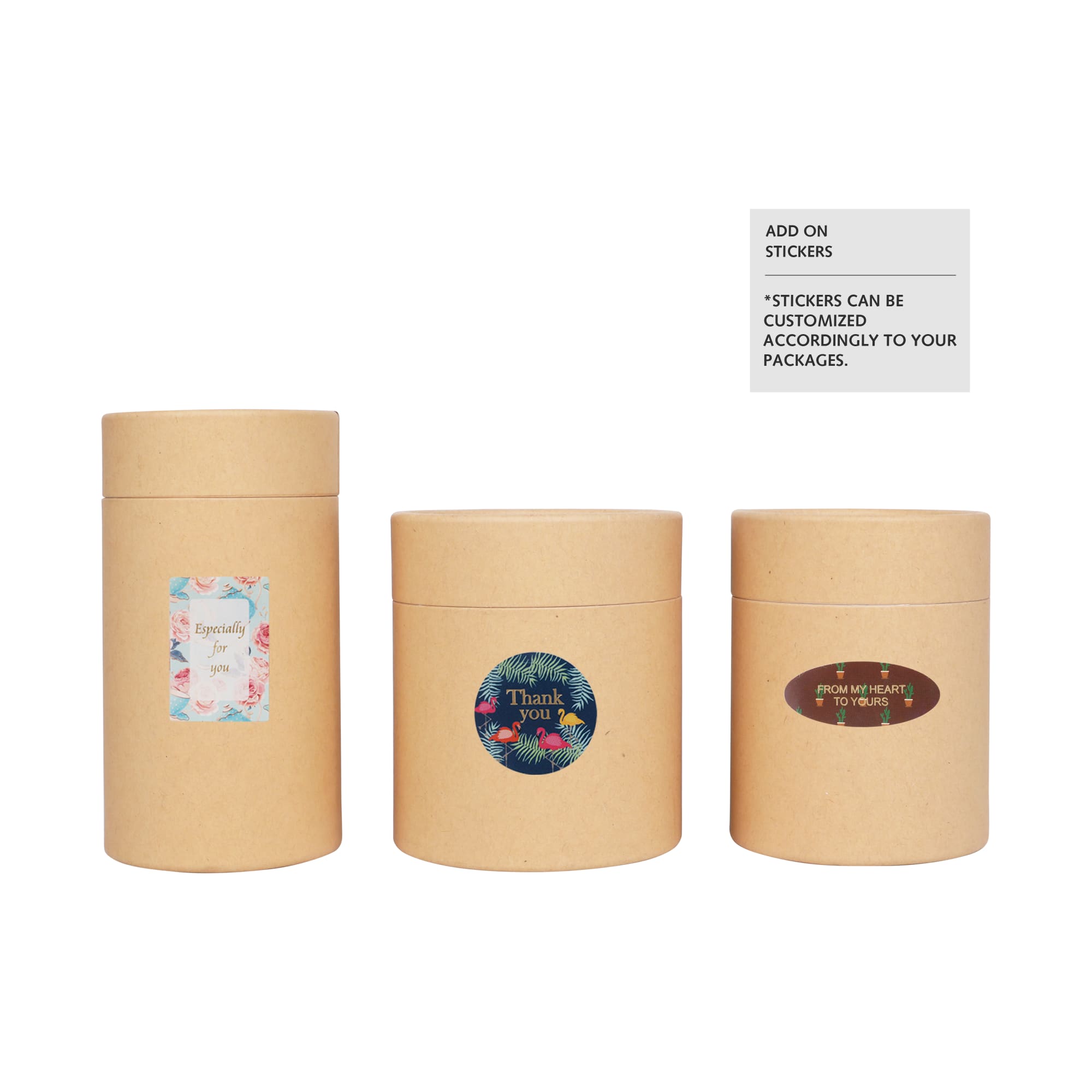 Small Paper Cylinder Boxes (65 x 130mm) - PCPB210 Image 