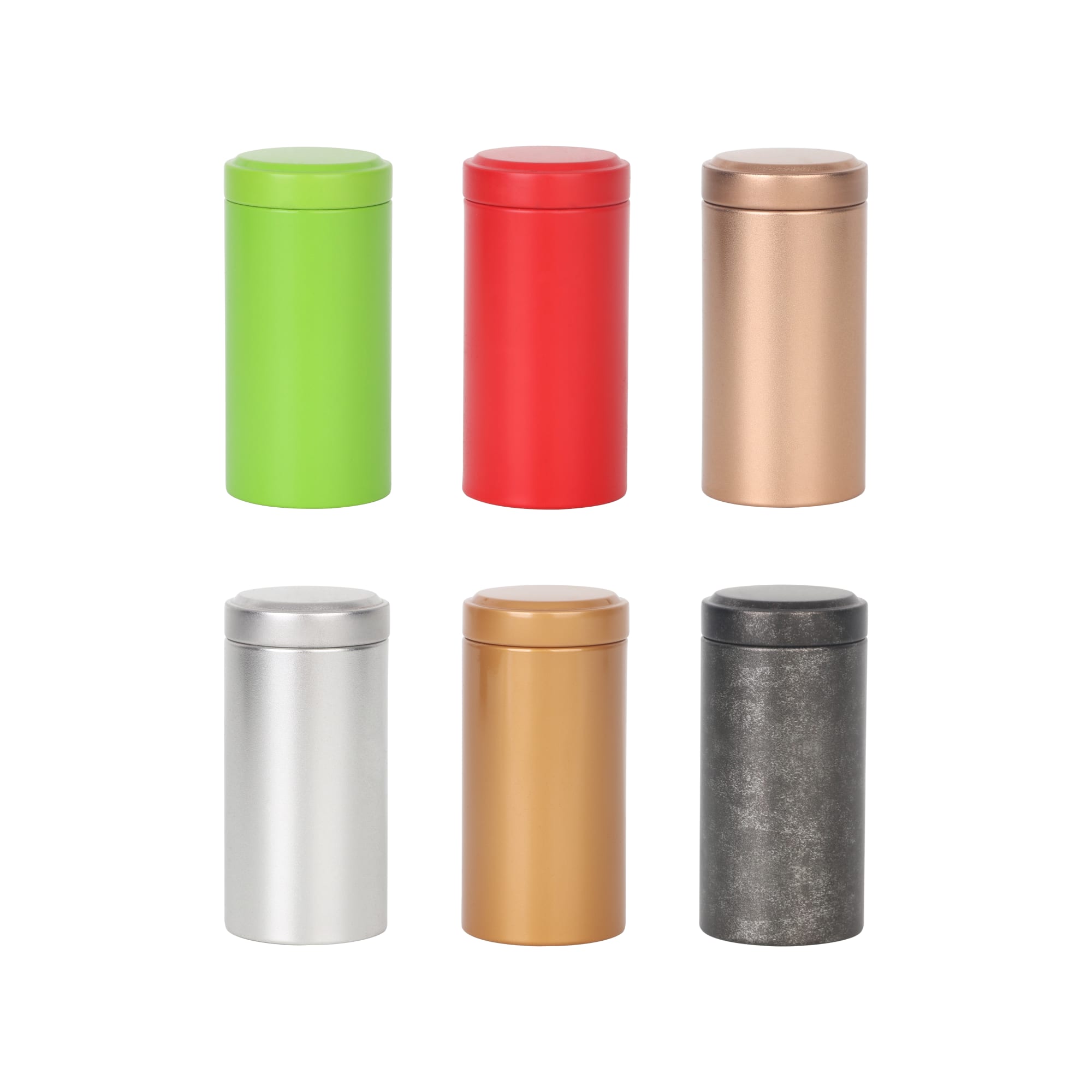 Medium Metal Cylinder Tin Canisters (45 x 90mm) - PCTC02 Image 