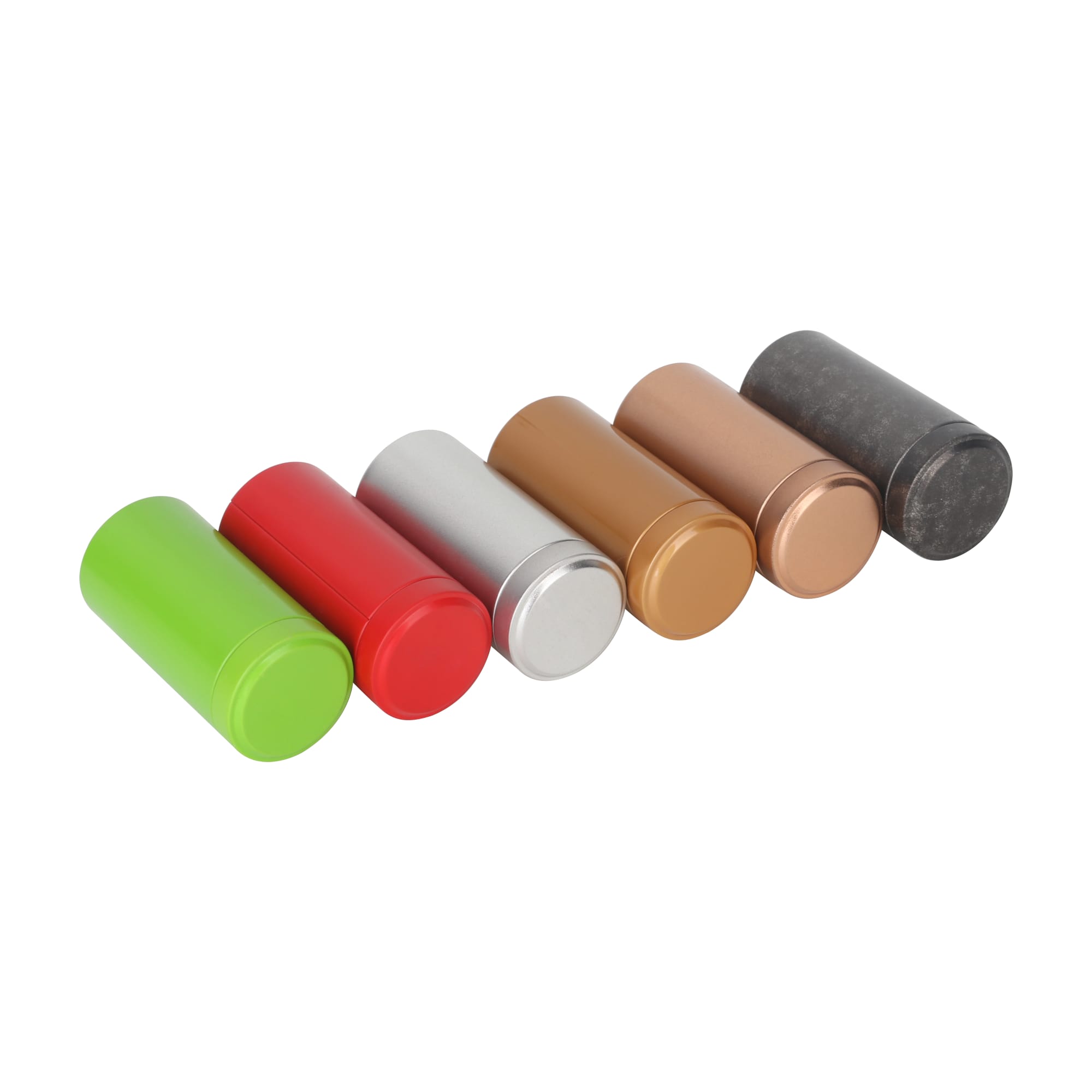 Medium Metal Cylinder Tin Canisters (45 x 90mm) - PCTC02 Image 