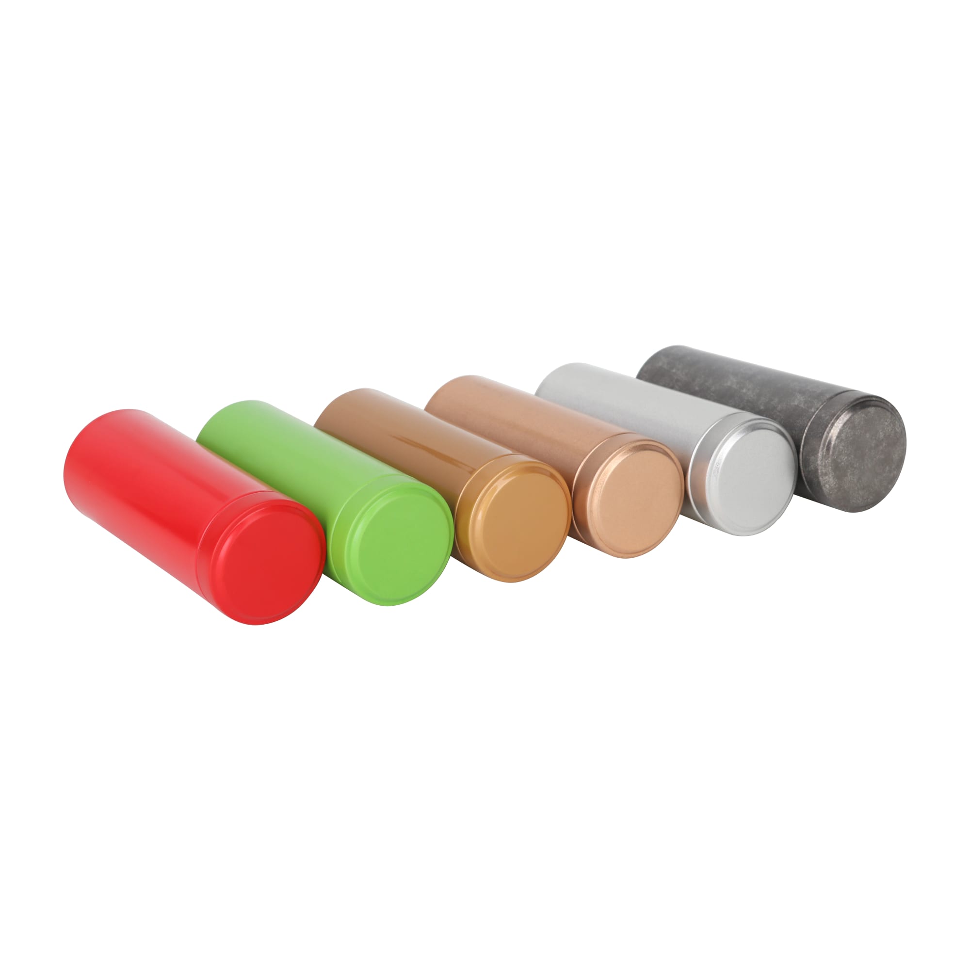 Large Metal Cylinder Tin Canisters (45 x 114mm) - PCTC03 Image