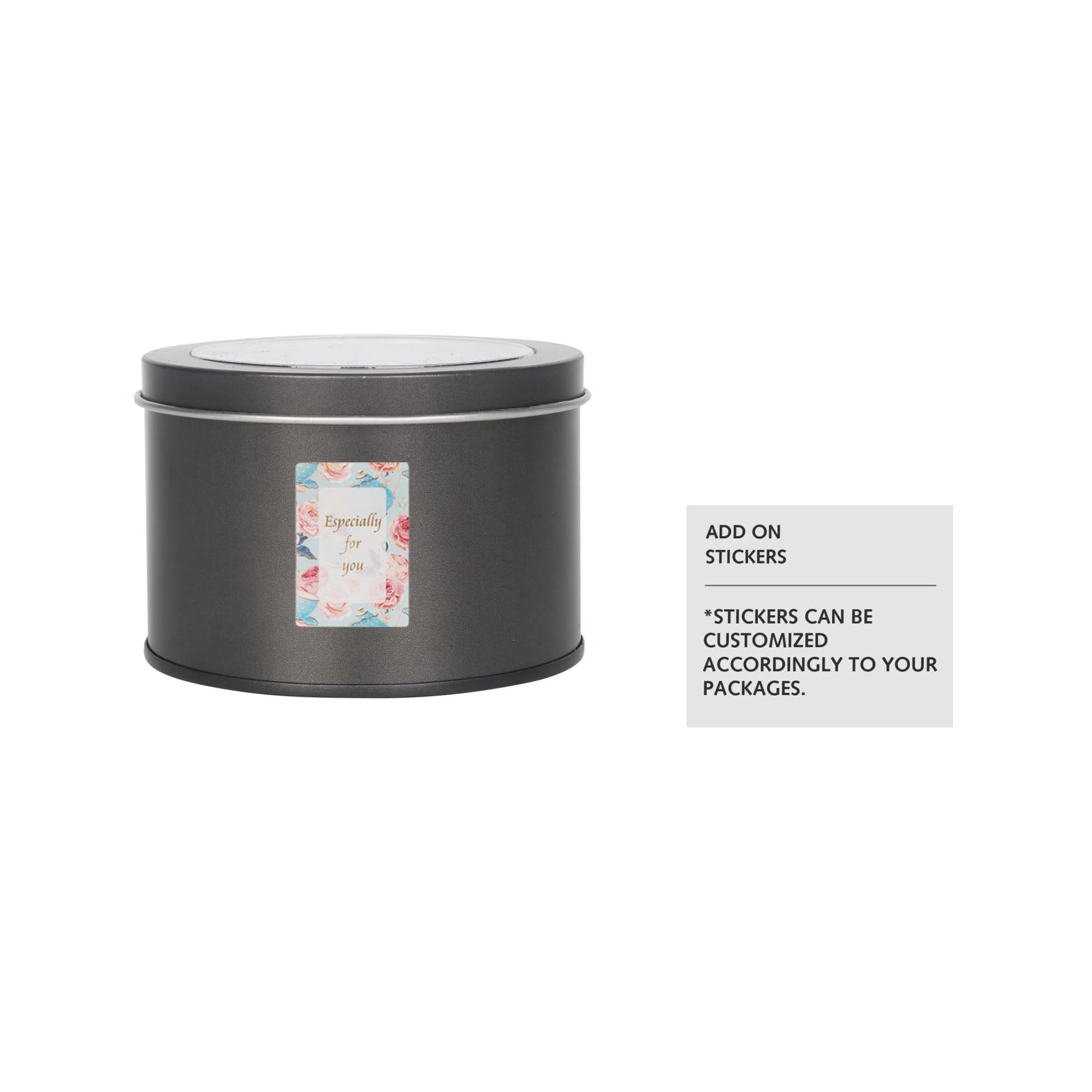 Medium Tin can with Transparent Window (90 x 60mm) - PCTC15 Image 