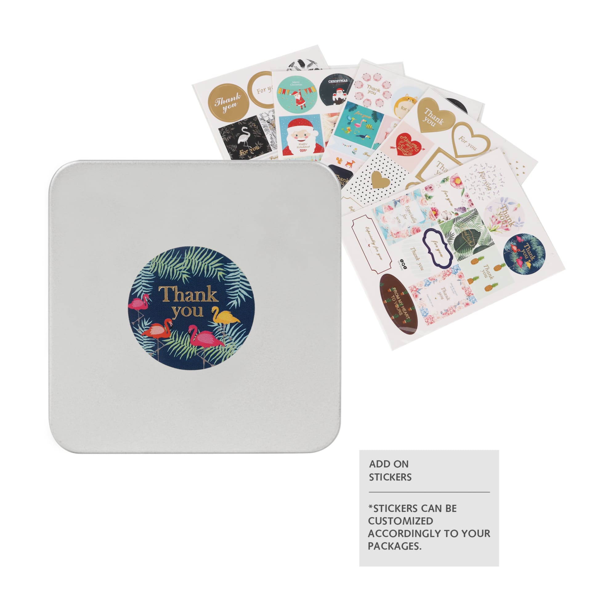 Square Tin Box (80 x 80 x 110mm) - PCTC16 Image