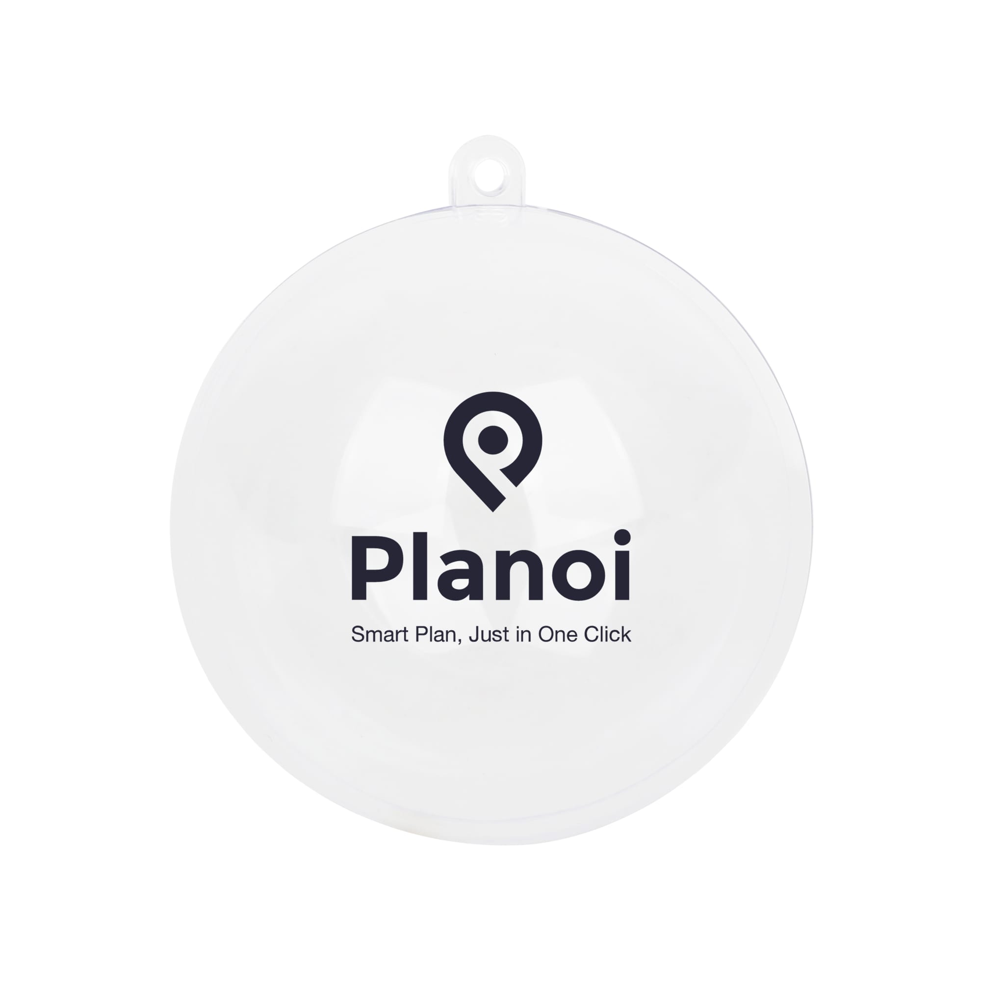 Ball Shaped Clear Plastic Ornament - PCTC21 Image 