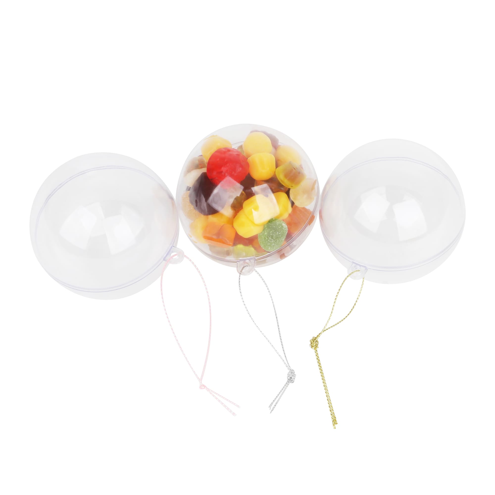 Ball Shaped Clear Plastic Ornament - PCTC21 Image 