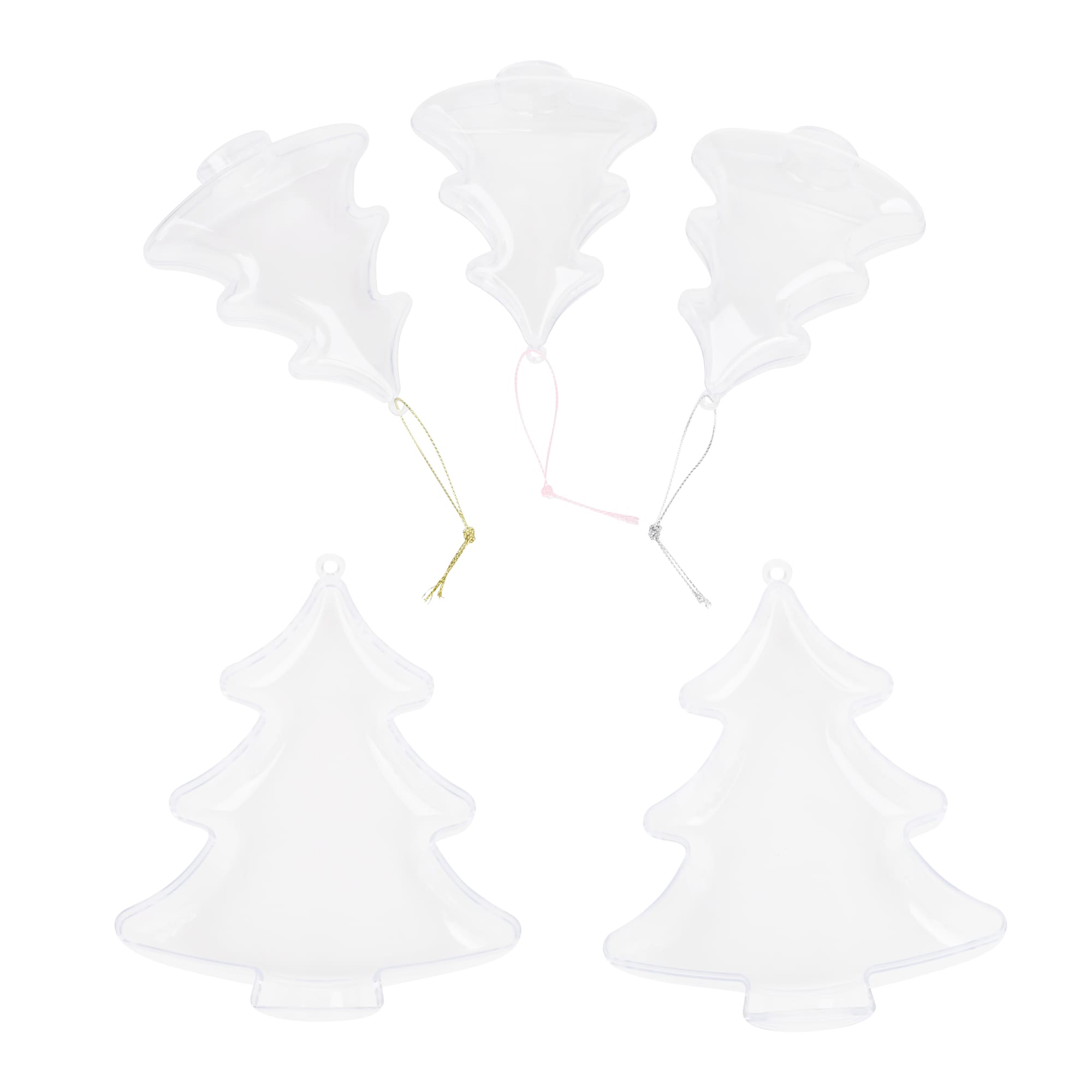 Tree Shaped Clear Plastic Ornament - PCTC22 Image 