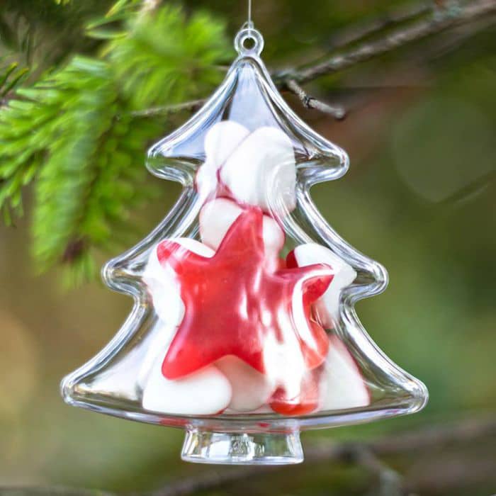 Tree Shaped Clear Plastic Ornament - PCTC22 Image 