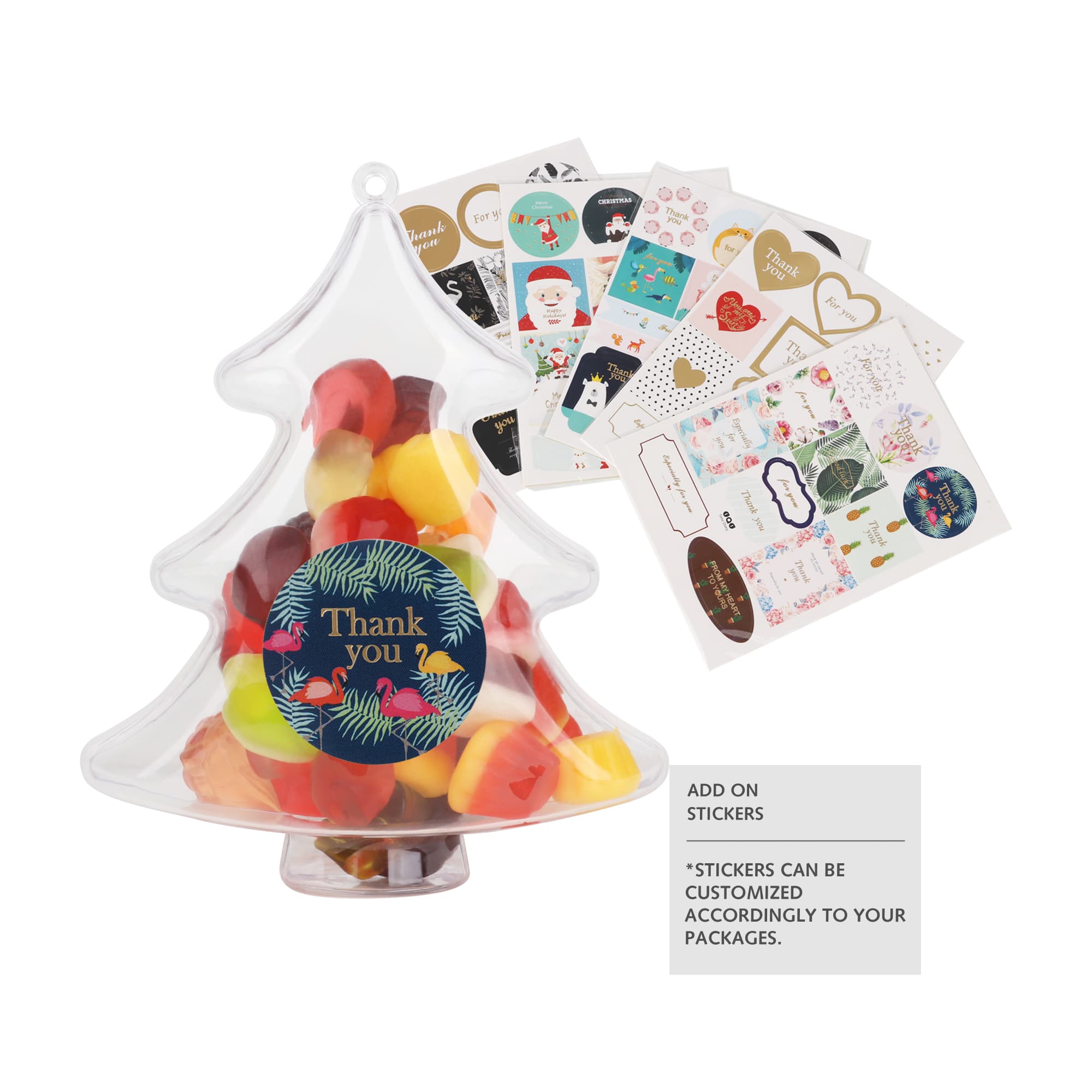 Tree Shaped Clear Plastic Ornament - PCTC22 Image 