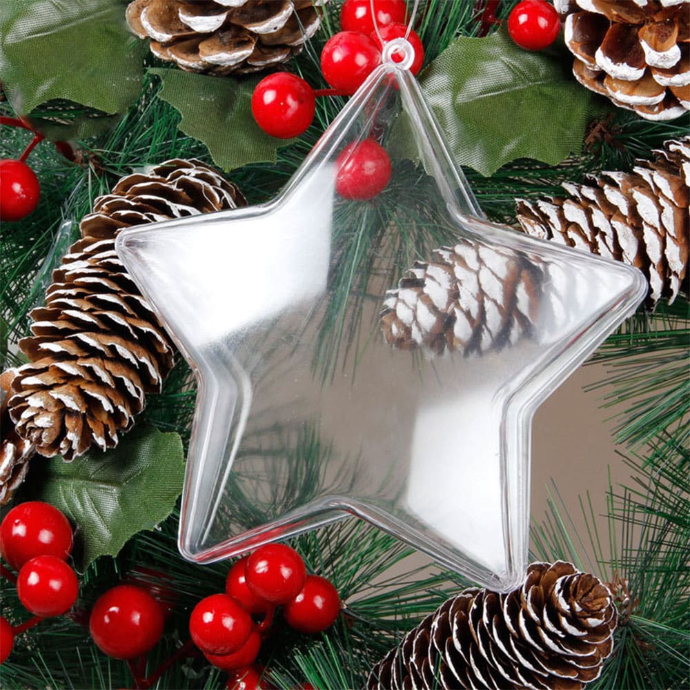 Star Shaped Clear Plastic Ornament - PCTC23 Image 
