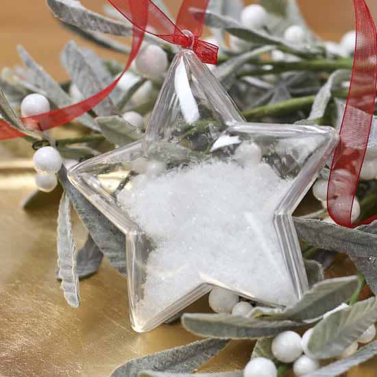 Star Shaped Clear Plastic Ornament - PCTC23 Image 