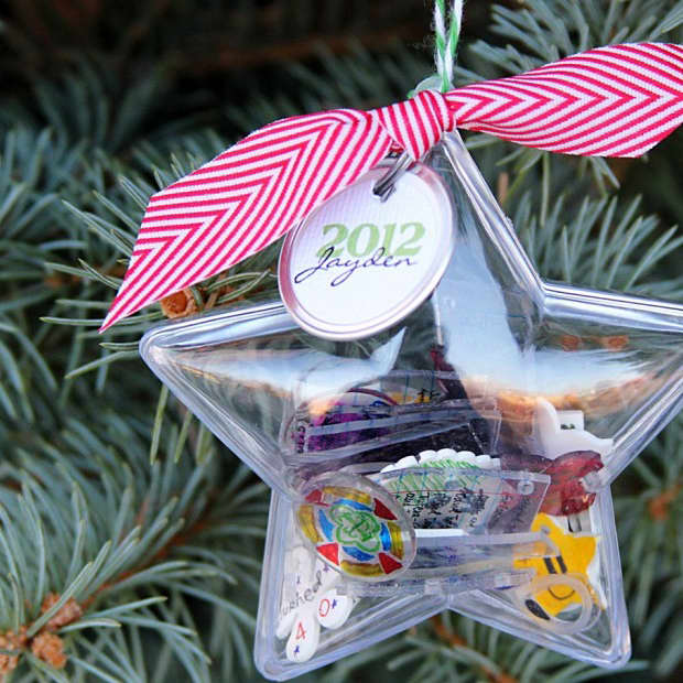 Star Shaped Clear Plastic Ornament - PCTC23 Image 