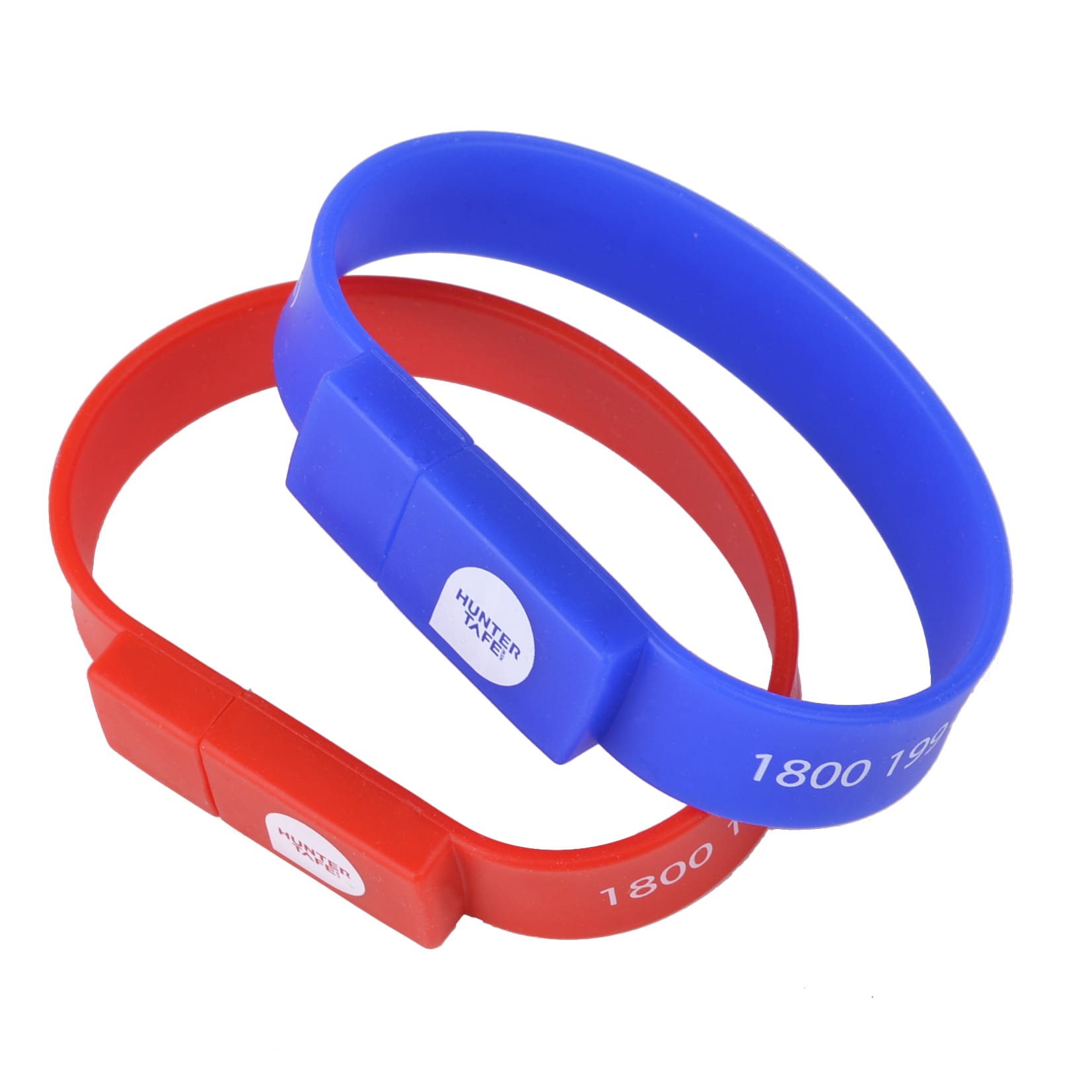 Rectangular Silicone Wristband Flash Drive - PCU623 Image