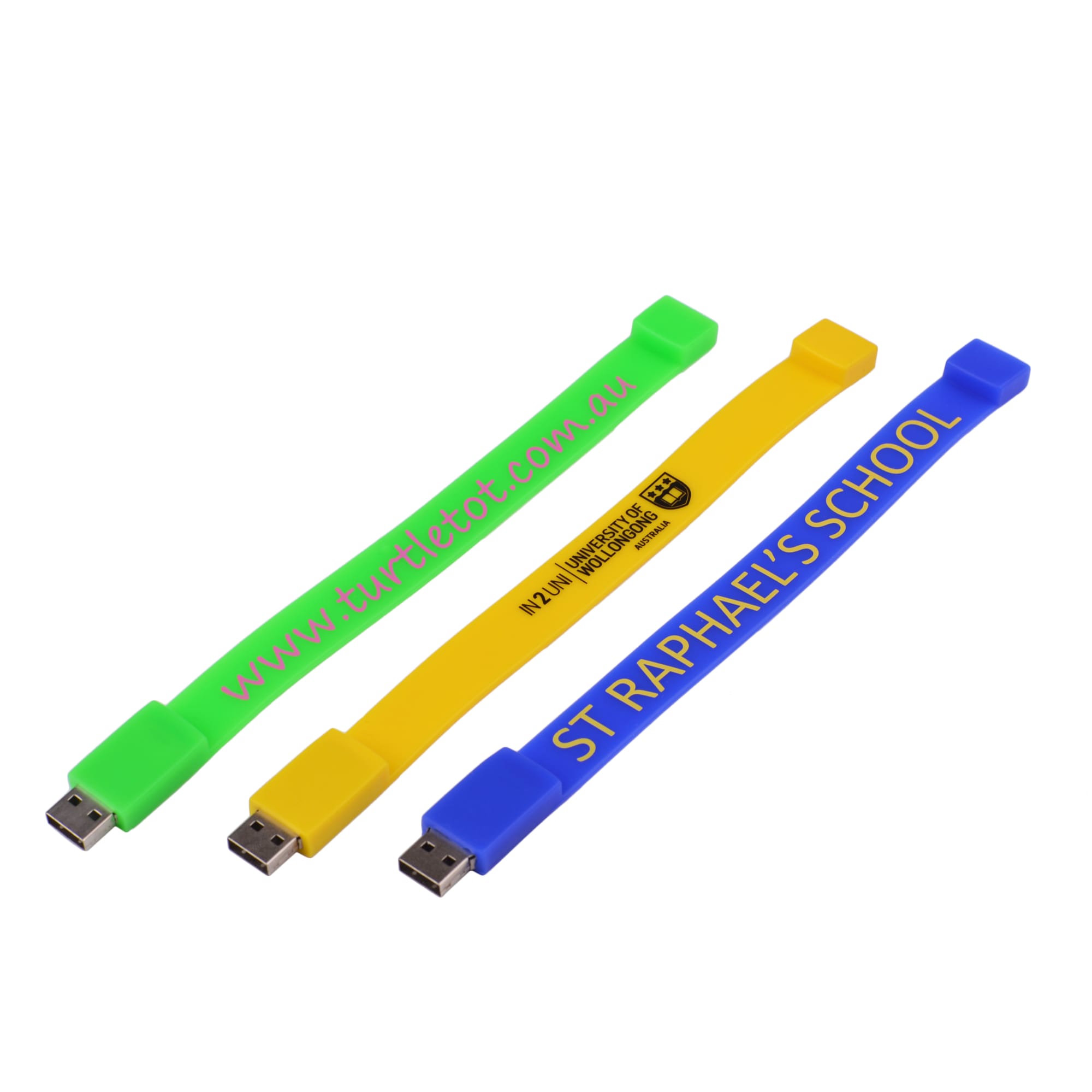 Rectangular Silicone Wristband Flash Drive - PCU623 Image