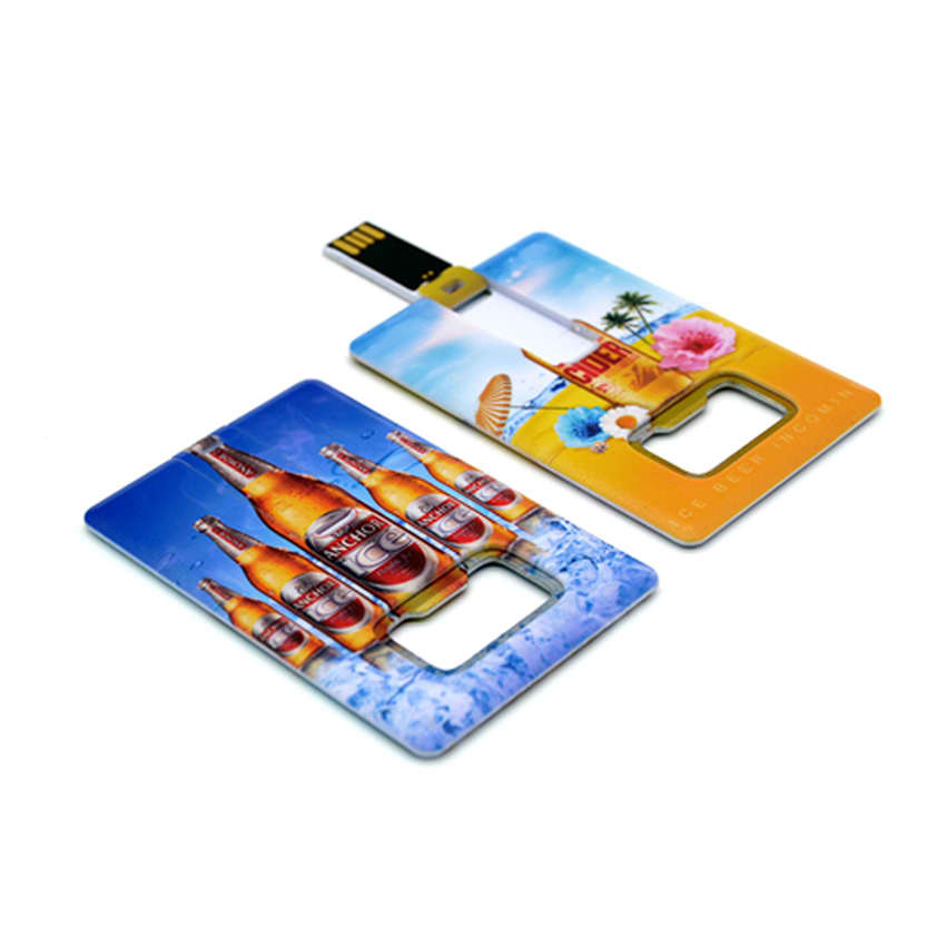 Card Shape Bottle Opener Flash Drive - PCU935 Image
