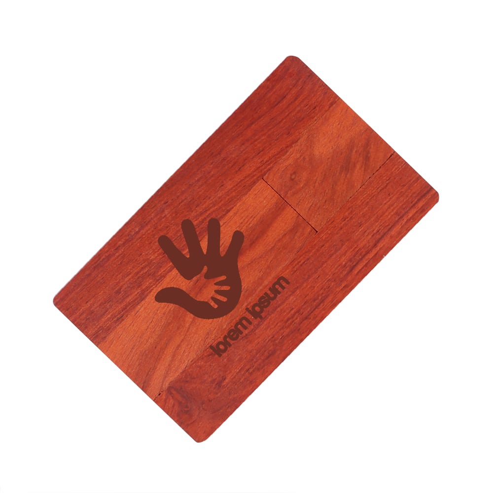 Wooden Credit Card Flash Drive - PCUW11 Image 
