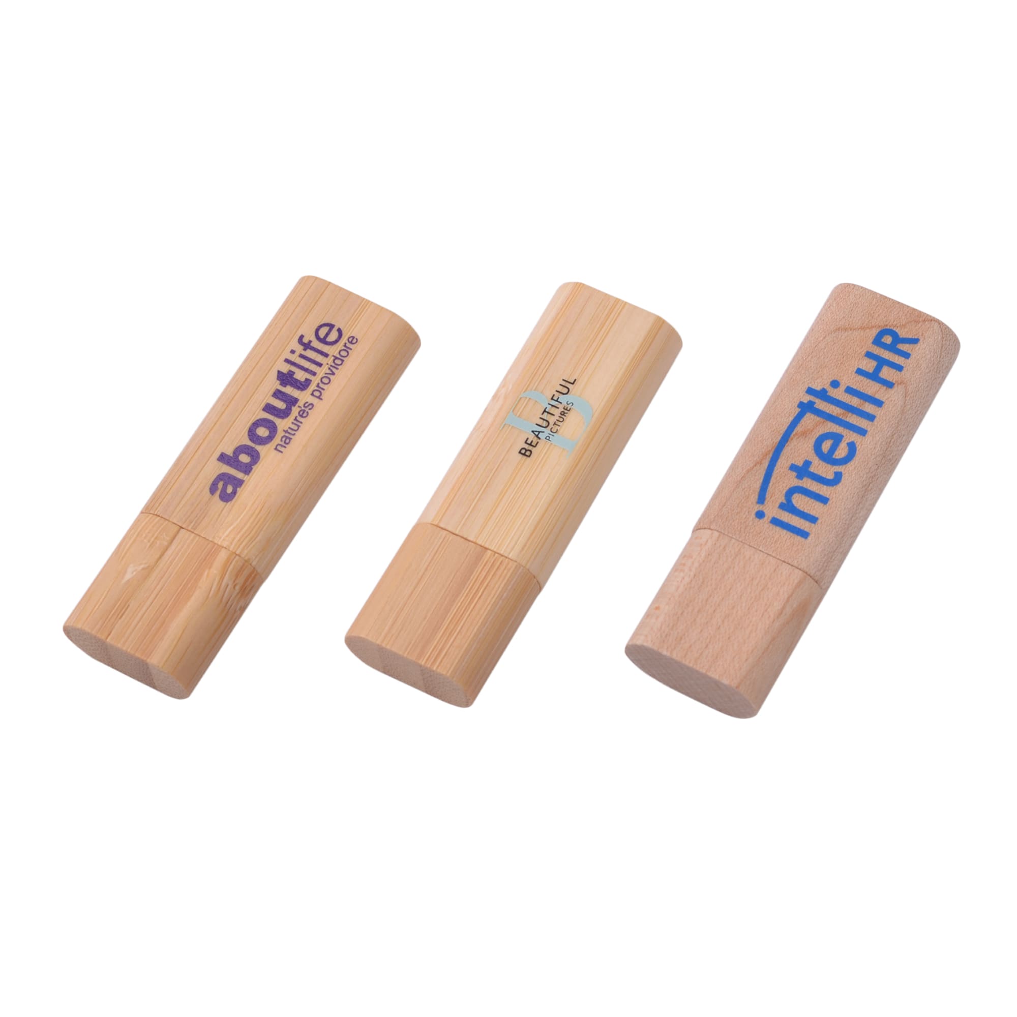 Rounded Wooden Flash Drive - PCUW1 Image 