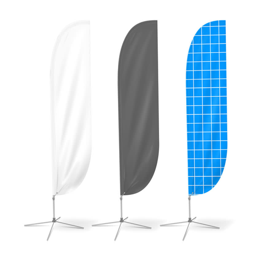 Large(80.5*400cm) Convex Feather Banners 15ft - POS06 Image 