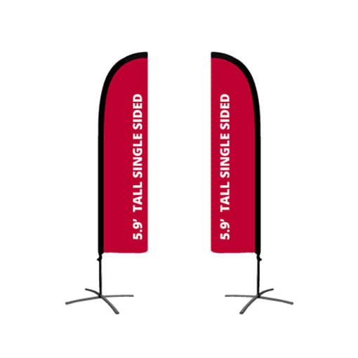 Small(65.3*200cm) Straight Feather Banners 9ft - POS10 Image 