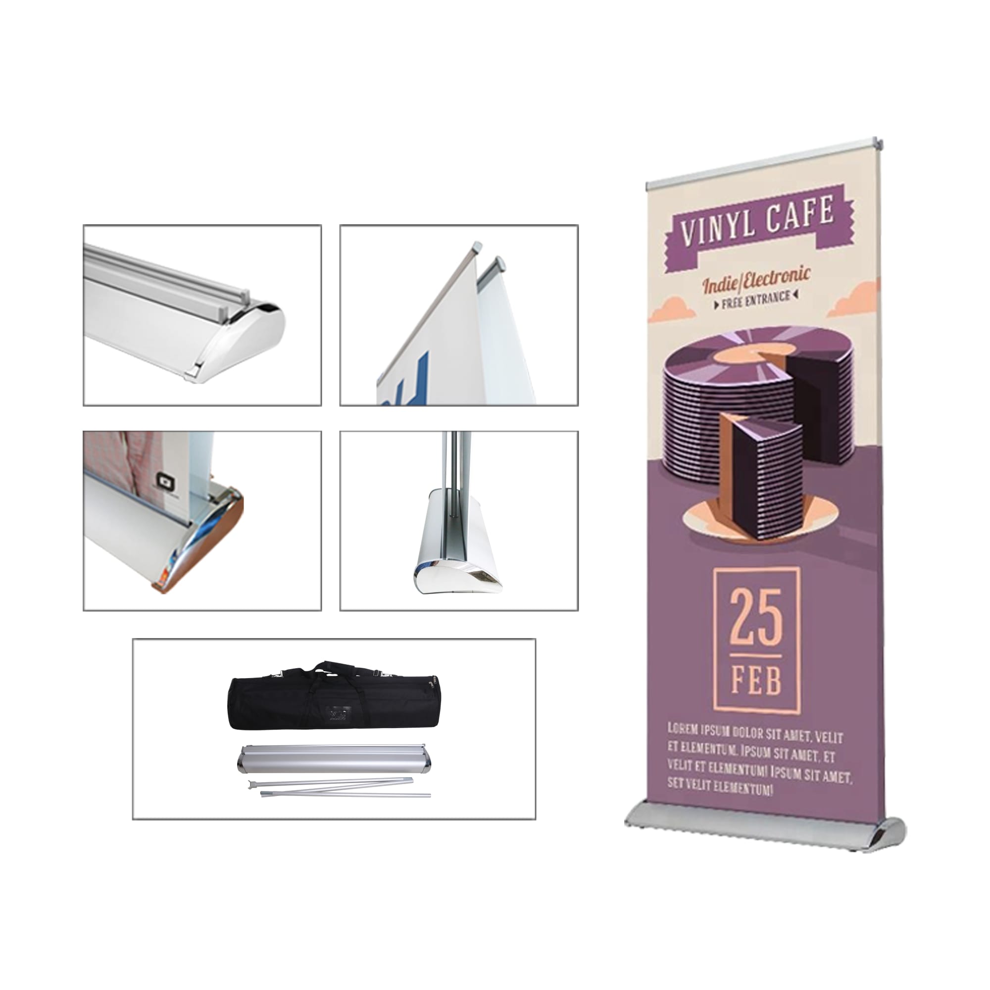 Double Sided Pull Up Banner (85 x 200cm) - POS53 Image 