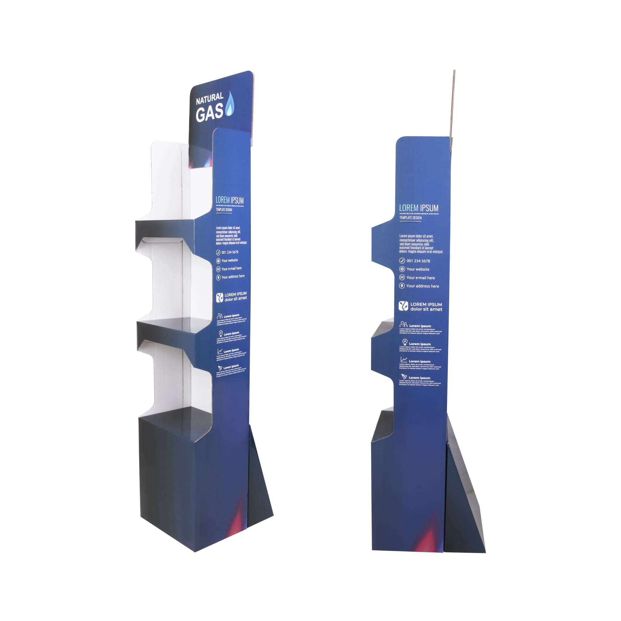 Self Assembly 3 Tier Cardboard Floor Display - POS56 Image