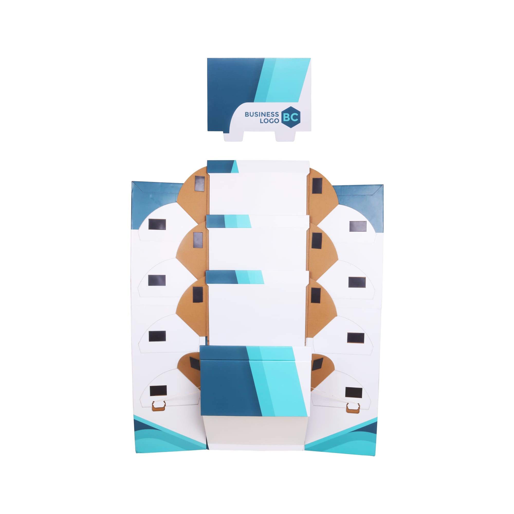 Quick Assembly Premium Cardboard Floor Display with Base - POS57 Image 