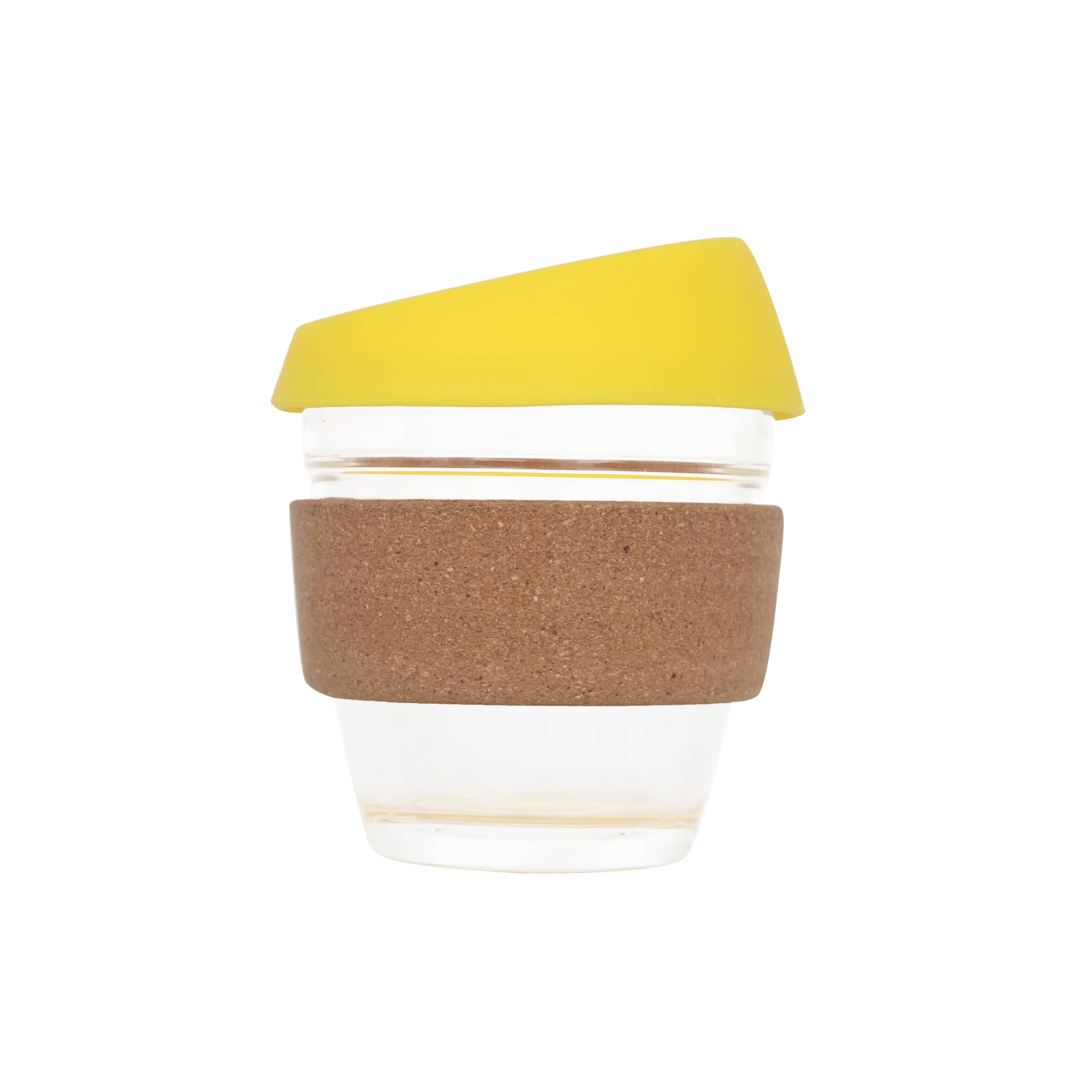 8 OZ Reusable Glass Coffee Cup with Cork Band - PXD018 Image 