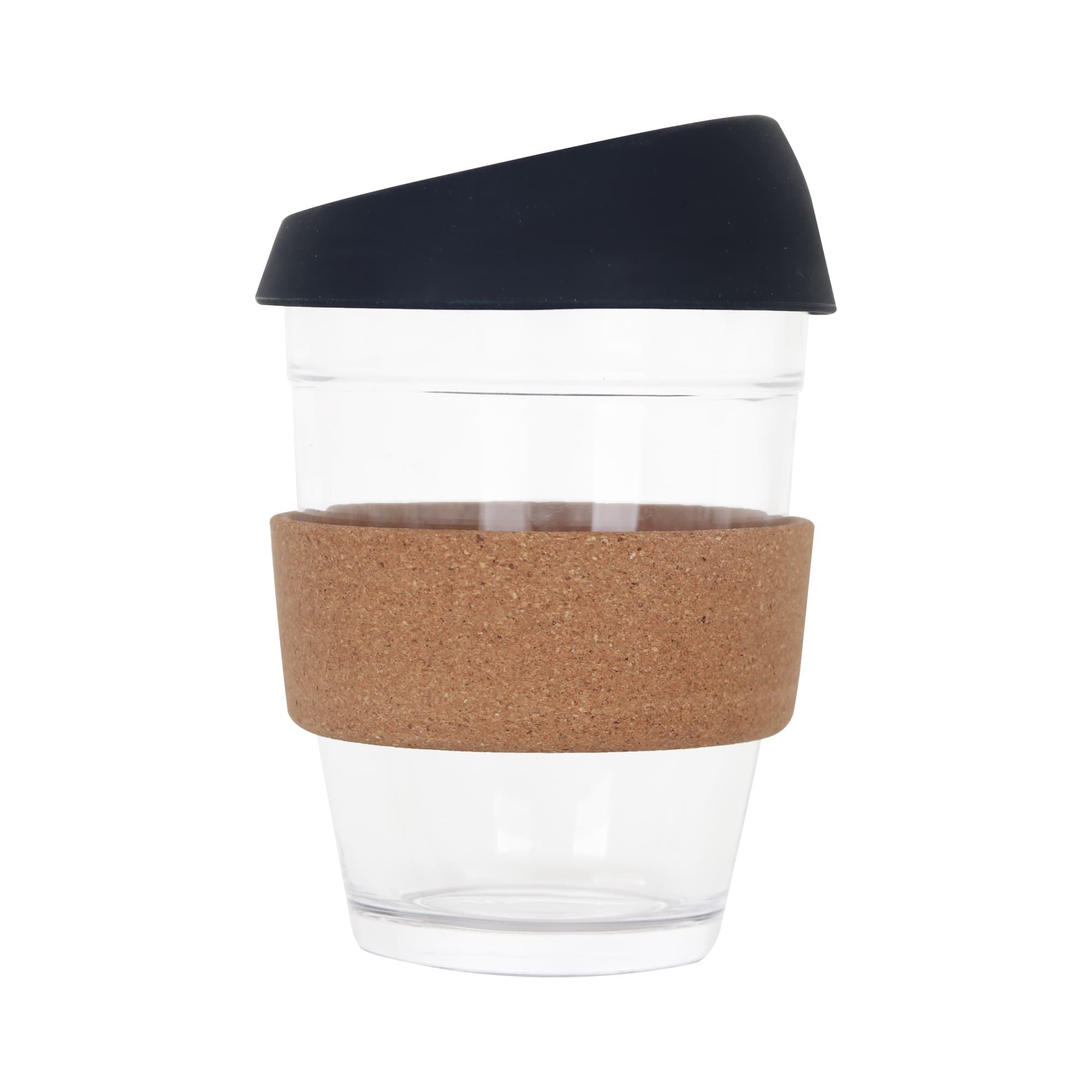 12 OZ Reuasble Glass Coffee Cup with Cork Band - PXD019 Image 