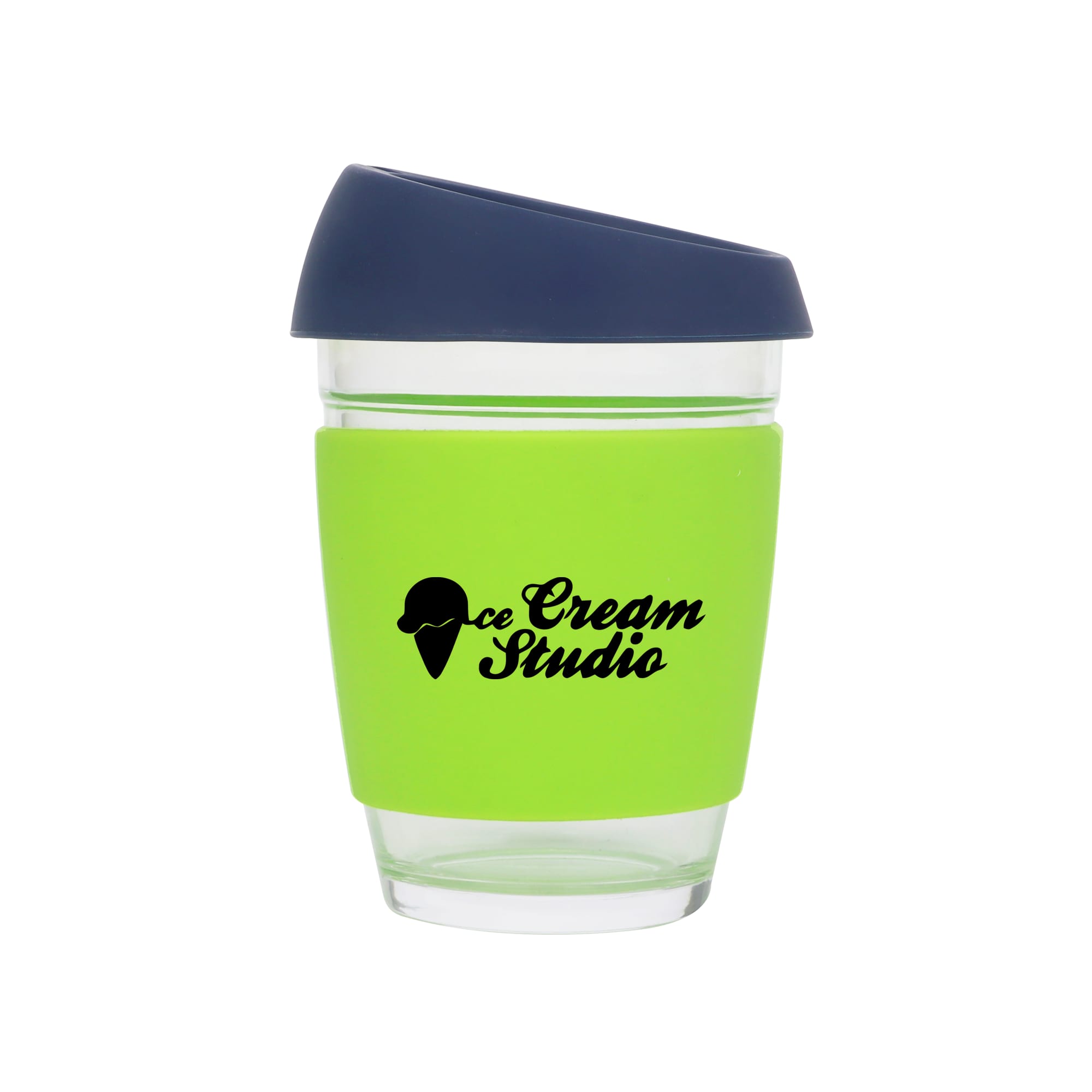 12 OZ Reusable Glass Coffee Cup - PXD021 Image 