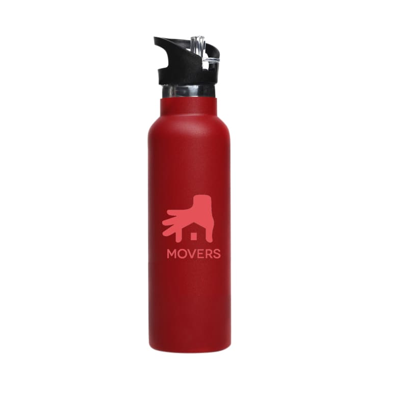 600ml Double Wall Vacuum Bottle with Flip Valve Lid - PXD028 Image 