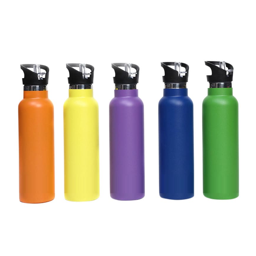 600ml Double Wall Vacuum Bottle with Flip Valve Lid - PXD028 Image 