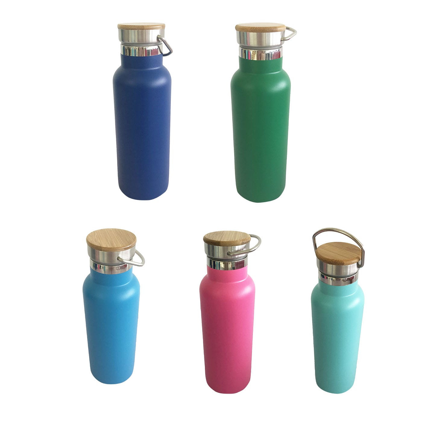500ml Double Wall Vacuum Bottle with Bamboo Lid - PXD031 Image 