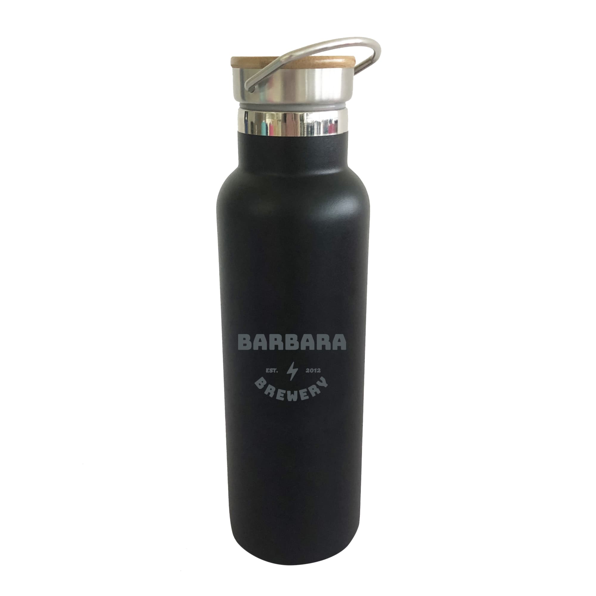 600ml Double Wall Vacuum Bottle with Bamboo Lid - PXD032 Image 