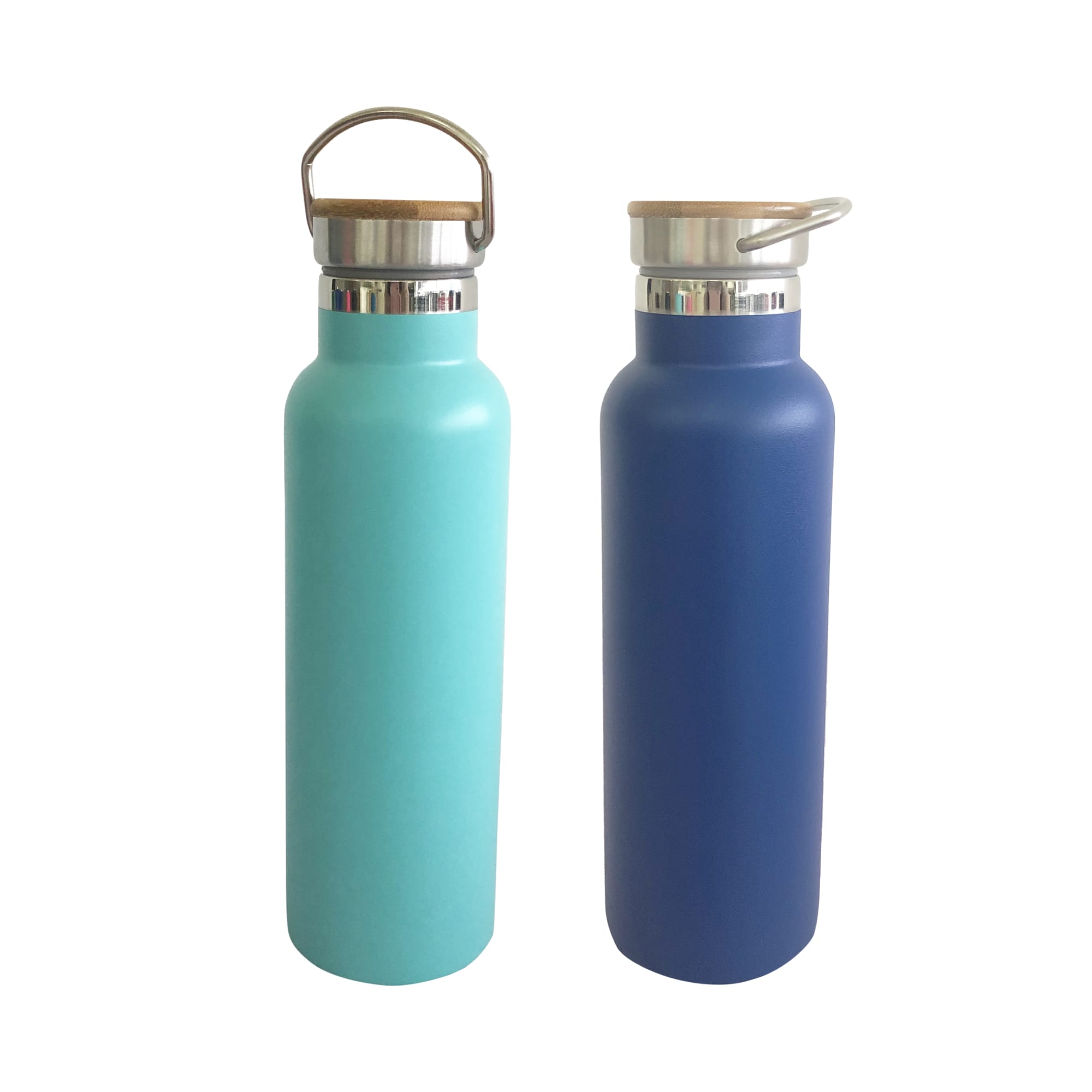 600ml Double Wall Vacuum Bottle with Bamboo Lid - PXD032 Image 