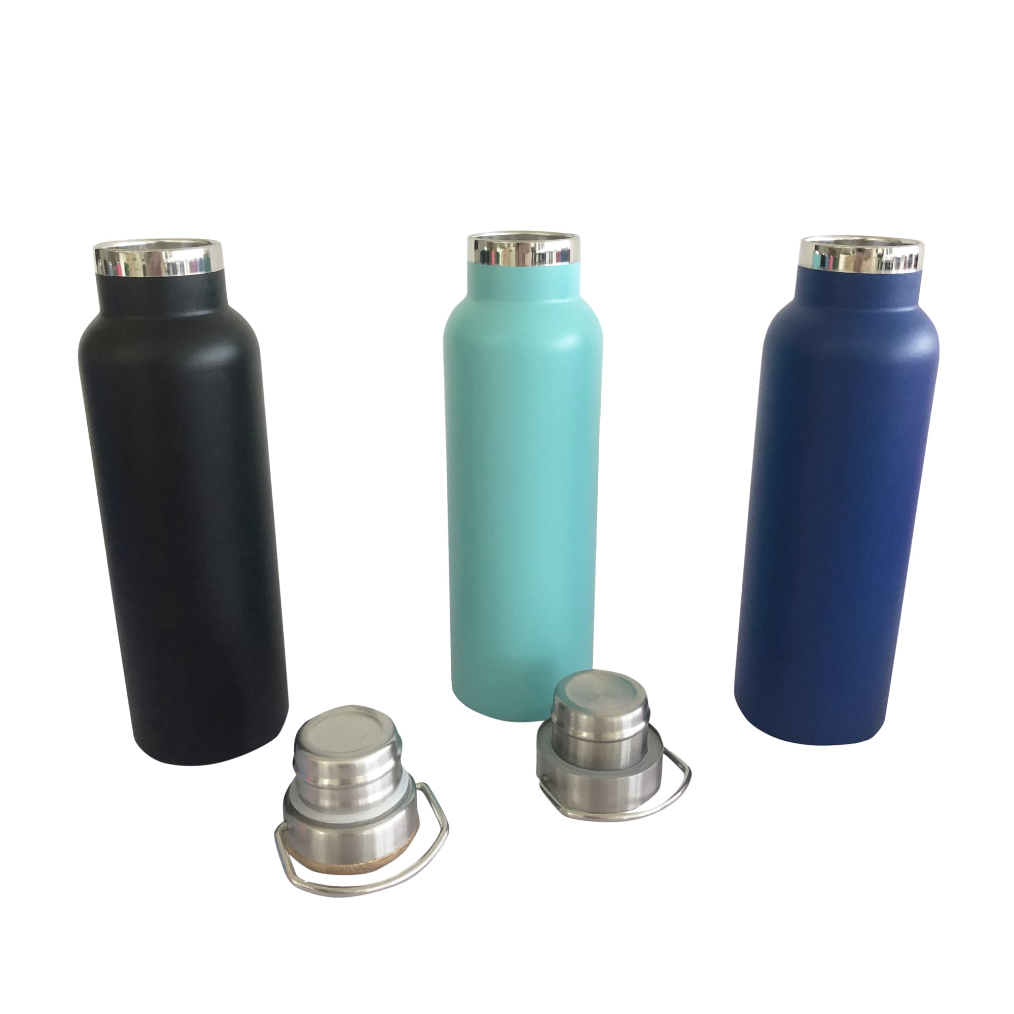 600ml Double Wall Vacuum Bottle with Bamboo Lid - PXD032 Image 