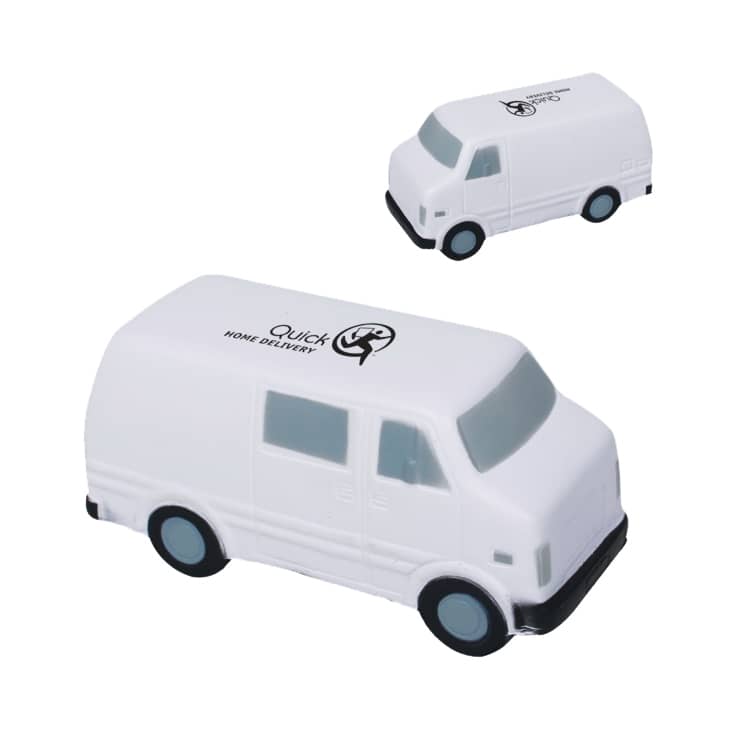 White Van Shape Stress Reliever - PXR133 Image 