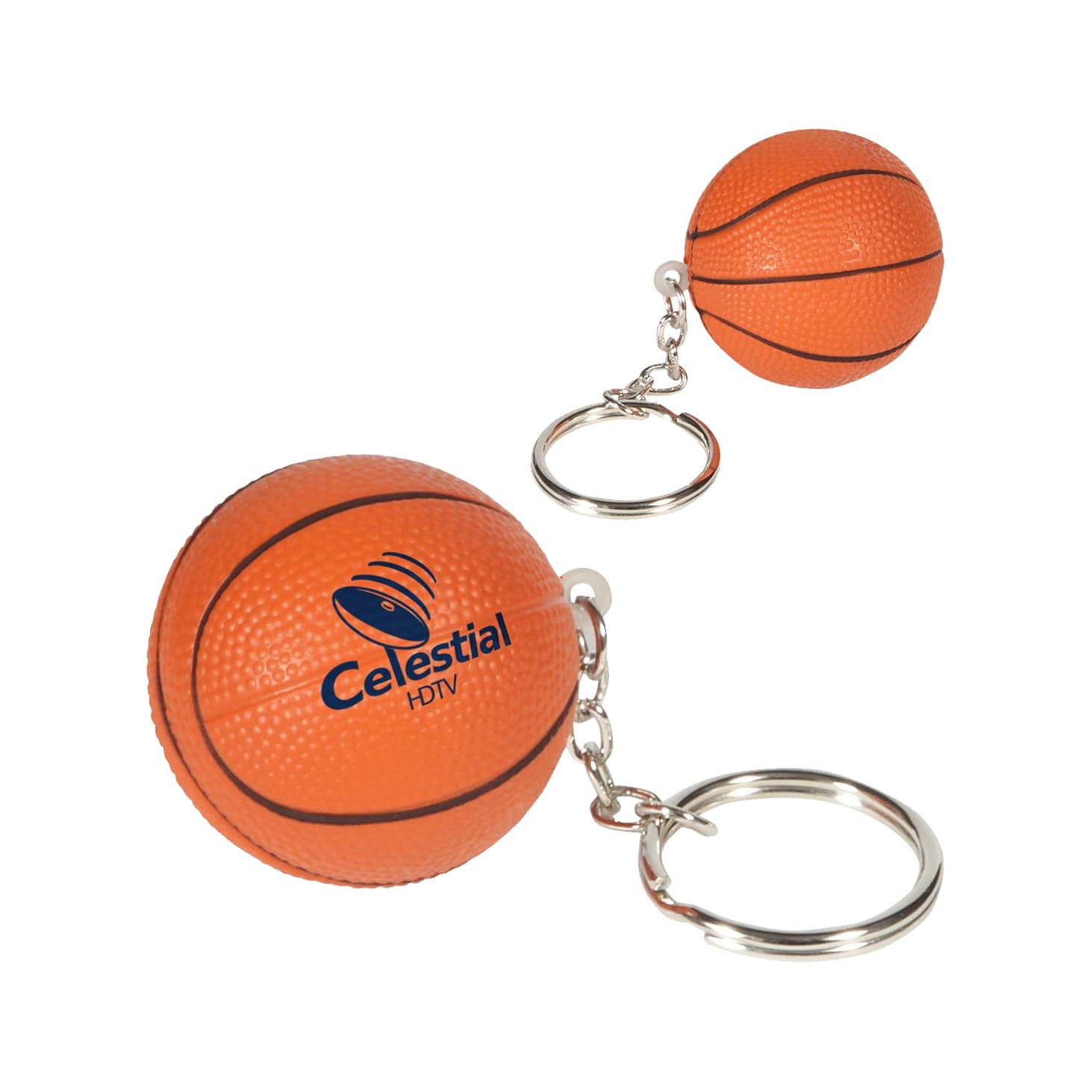 Keyring with Basketball Stress Item - PXR165 Image 