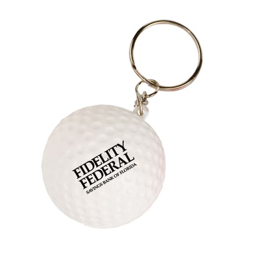 Keyring with Golf Ball Stress Reliever - PXR169 Image 