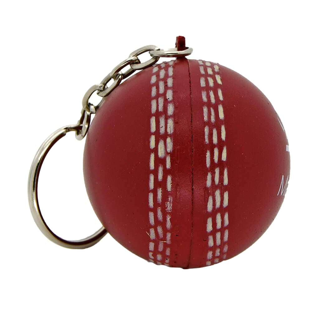 Keyring with Cricket Ball Stress Reliever - PXR171 Image 