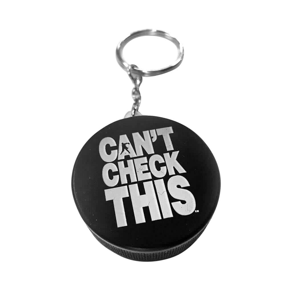 Keyring with Hockey Puck Stress Reliever - PXR172 Image 