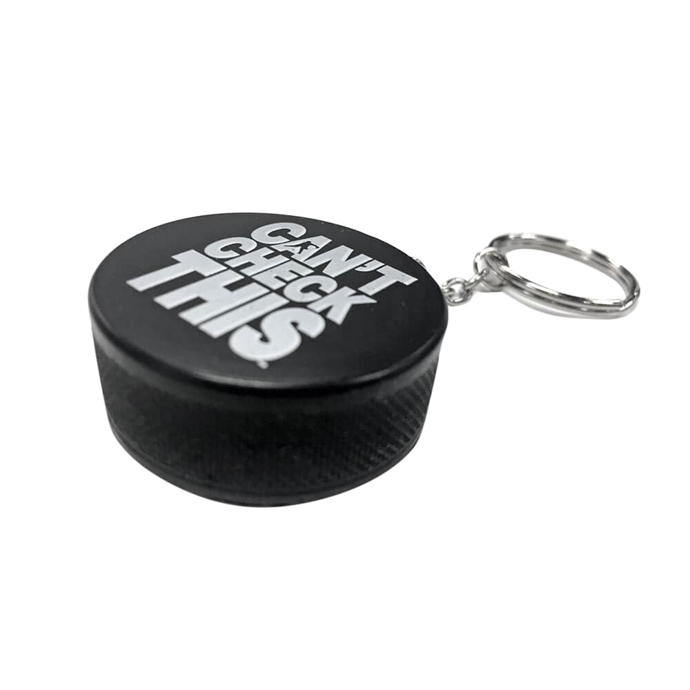 Keyring with Hockey Puck Stress Reliever - PXR172 Image 