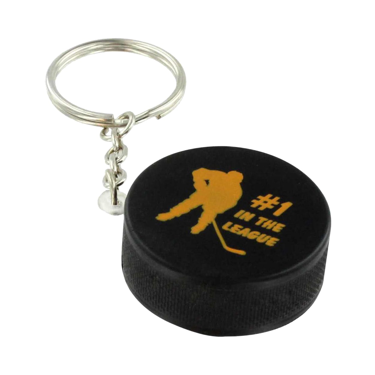 Keyring with Hockey Puck Stress Reliever - PXR172 Image 